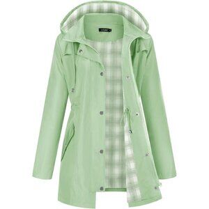 Women Waterproof Outdoor Hiking Raincoat Women Lined Rain Jacket Lightweight